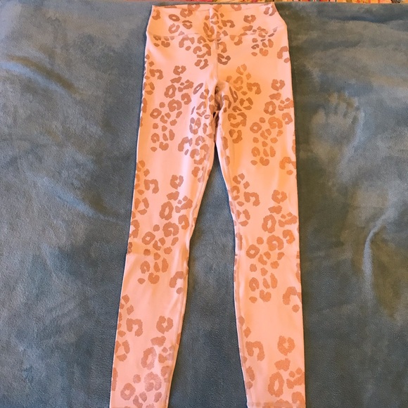 Rose gold leopard spiritual gangster leggings. - Picture 1 of 14